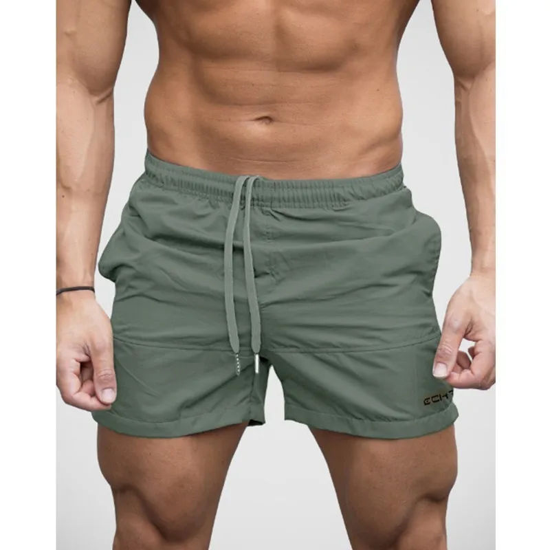 Light Grey Мужские пляжные шорты, одноцветные быстросохнущие обтягивающие шорты, пляжные шорты для плавания, серфинга, пляжа - Цвет: Light Grey