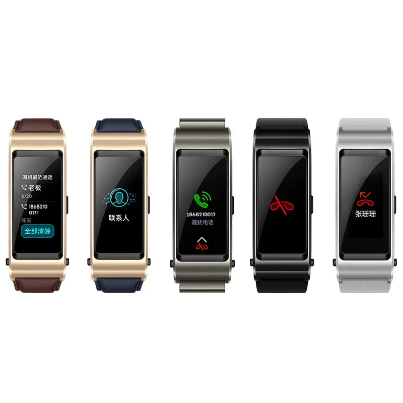 Huawei TalkBand B5 Talk Band B5 Bluetooth Смарт-браслет спортивные браслеты сенсорный AMOLED экран вызов наушники пульсометр