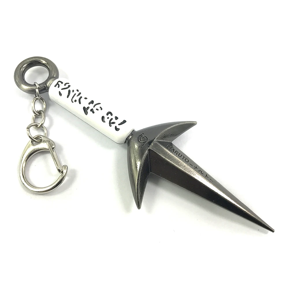 Bsarai Naruto boruto 4th Hokage Namikaze Minato hiraishin ninodan kunai 12 см/4.7in ''Косплей Меч Модель брелок кольцо - Цвет: Белый