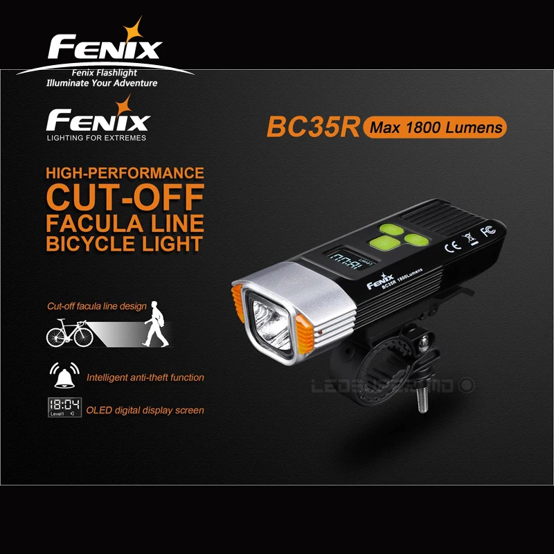 1800 люмен Fenix BC35R Cree XHP50 нейтральный белый светодиодный круглый велосипедный