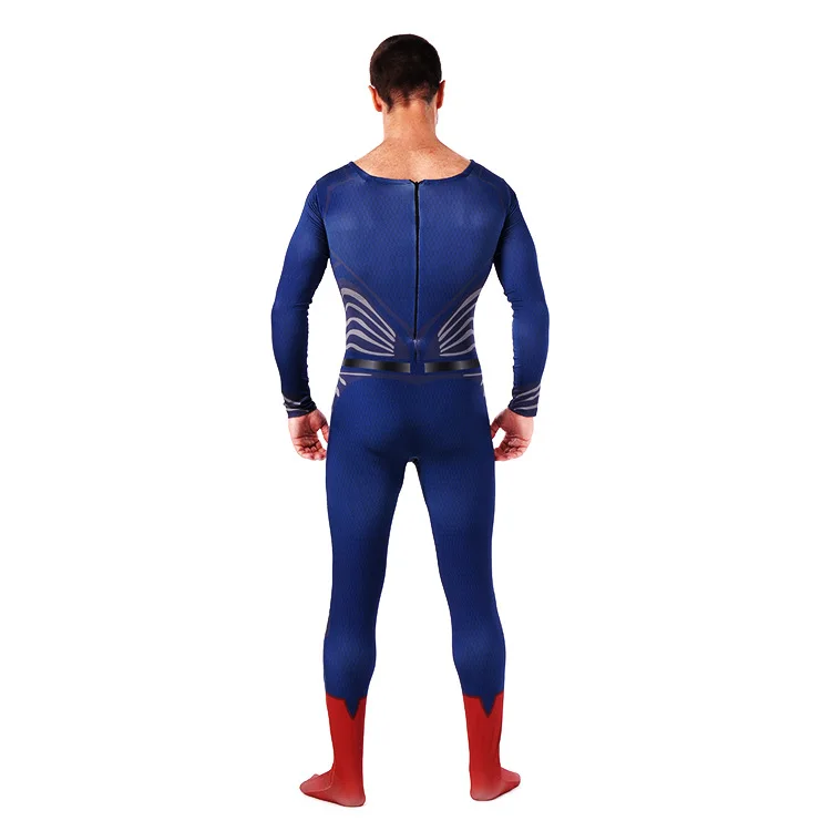 Горячая распродажа человек Сталь Косплэй костюм супергероя зентай облегающий