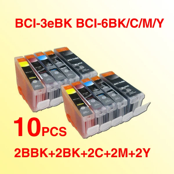 Оптовая продажа 10 шт. картридж с встроенными чернилами BCI 3 6 совместим Canon