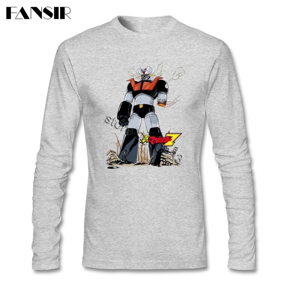 Аниме Mazinger Z Принт Тенниска Рубашка для мужчин с длинными рукавами Одежда