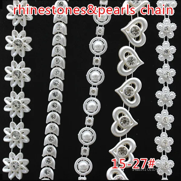 1/10 ярдов жемчужина и украшениями в виде цепочек кругов из бисера с украшением