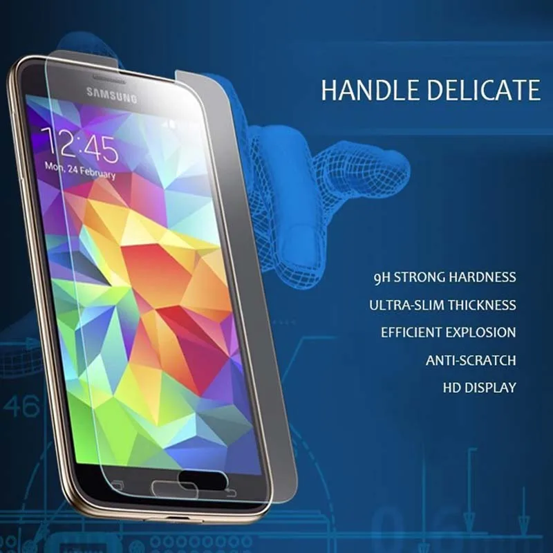SRLEEKING для Samsung Galaxy S5 Закаленное стекло тонкая HD прозрачная защитная пленка экрана