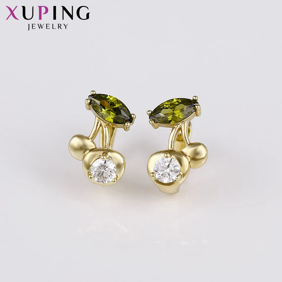 Xuping модные серьги с вишневым узором с окружающей медью ювелирные изделия для женщин подарок на День Благодарения S38-94319