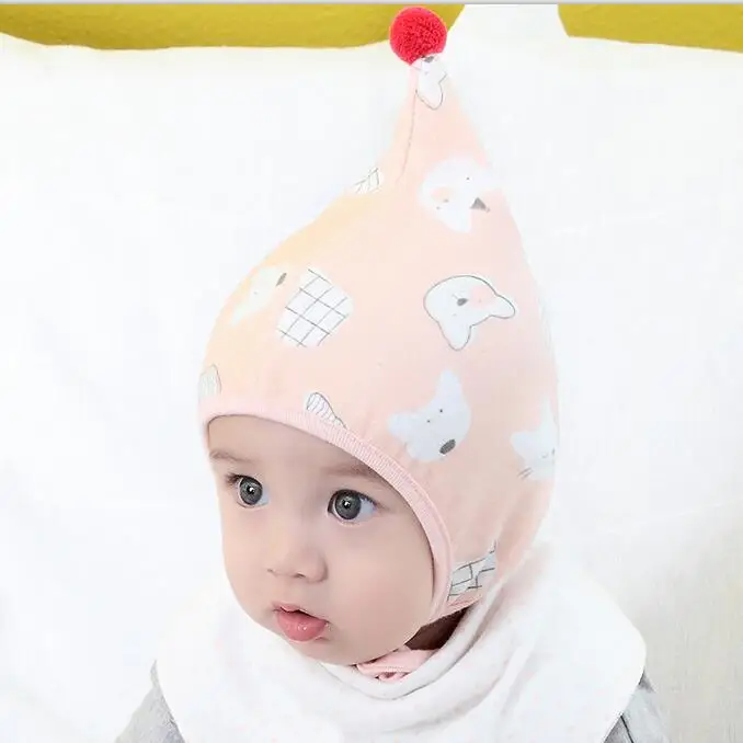 Pink infant hat Новая мода шапочка для новорожденного, для малыша Детские Кепки хлопок Детский головной убор для маленьких мальчиков девочек Младенческая шапочка шляпа Весна-осень-зима шапки для детей - Цвет: Pink infant hat