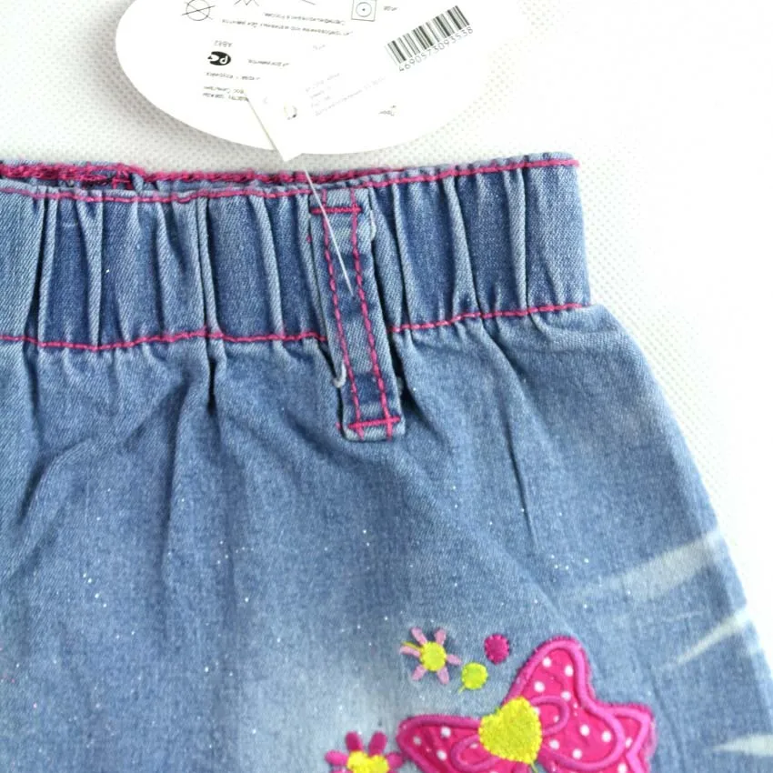 Светло голубые джинсовые юбки для девочек возрастом от 2 до 6 лет джинсовая мини
