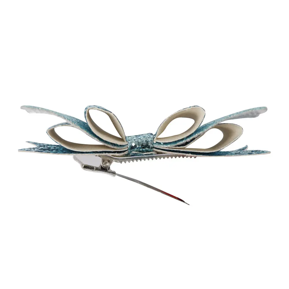 4 ''блестящие Многослойные банты для волос радужные крылья блестящий мини бант