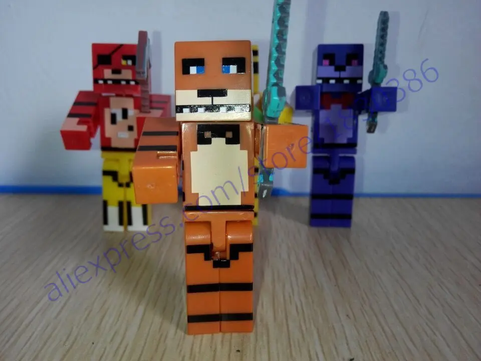 Горячая 4 шт./компл. Модель Minecraft Пять Ночей В фредди Juguetes FNAF Foxy Чика Бонни Фредди