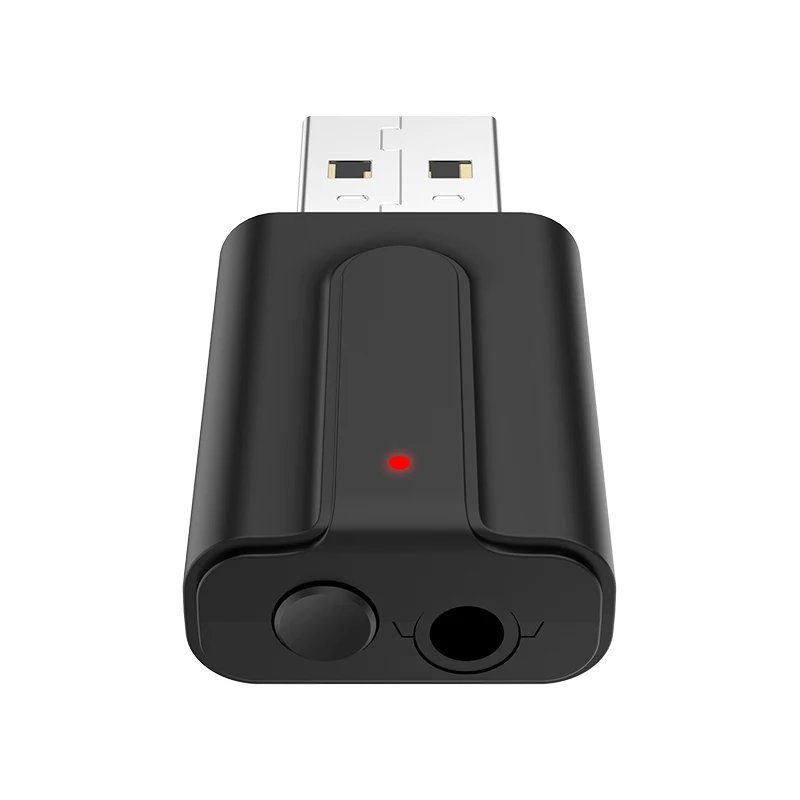 Черный CALETOP 5,0 Bluetooth передатчик приемник ТВ 2 в 1 3,5 мм AUX HIFI стерео аудио USB беспроводной мини-адаптер для динамиков автомобиля ПК - Цвет: Черный