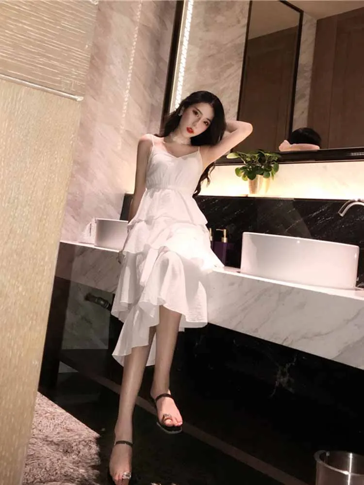 Женское платье с коротким рукавом Vestidos Verano черное трапециевидной формы