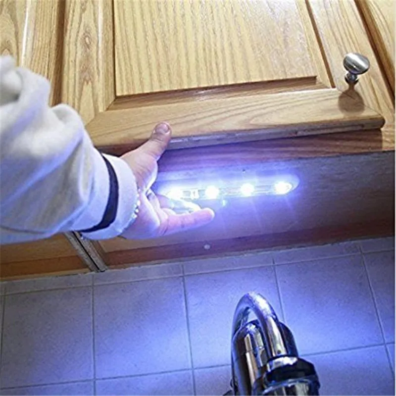 Батарея приведенный в действие светодиодный сенсорный Сенсор ночной Светильник