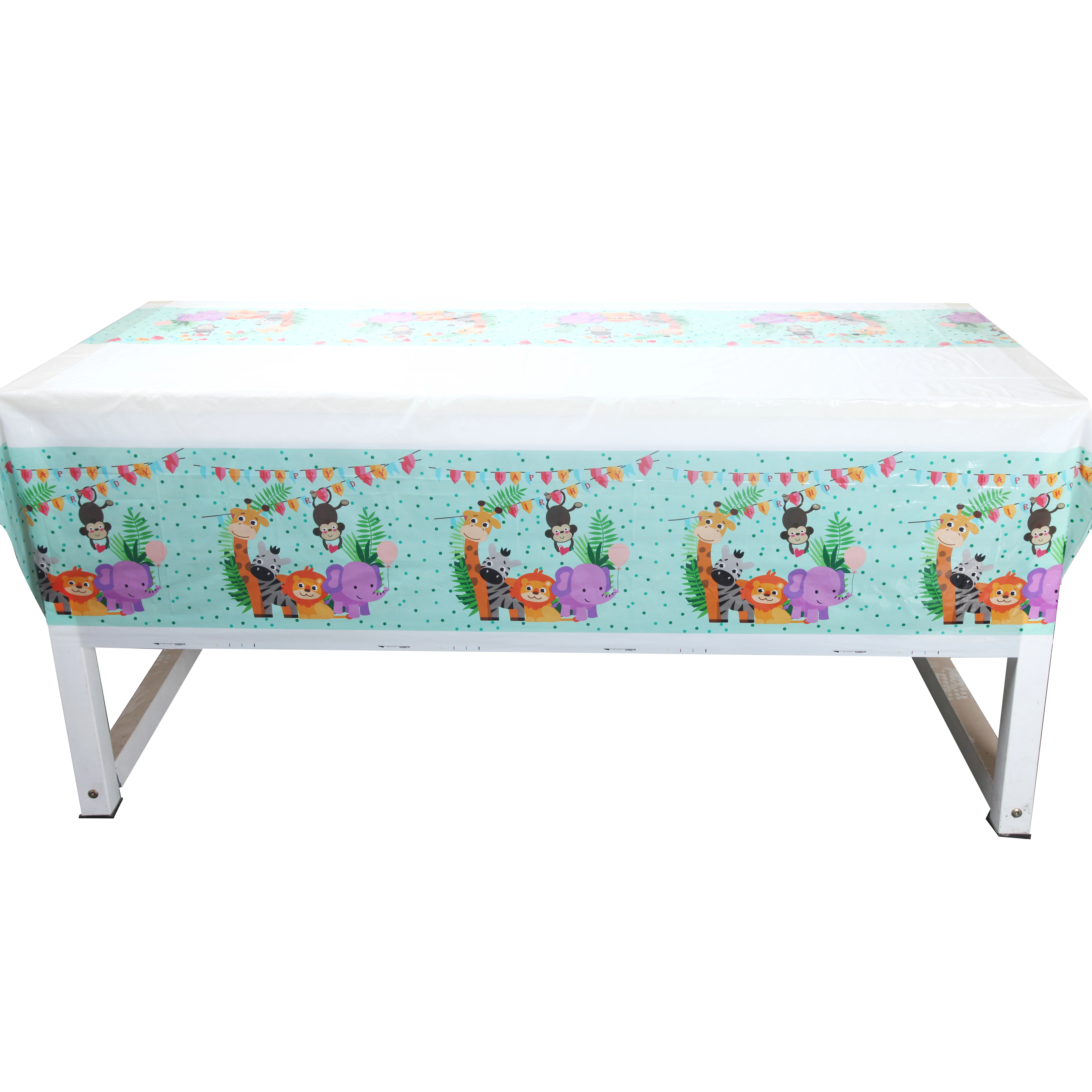 

91pcs/set Animal Kids Birthday Party Decoration Tableware Set Plate+Cup+Napkins+Tablecover+Banner Party Suppliers Accessories