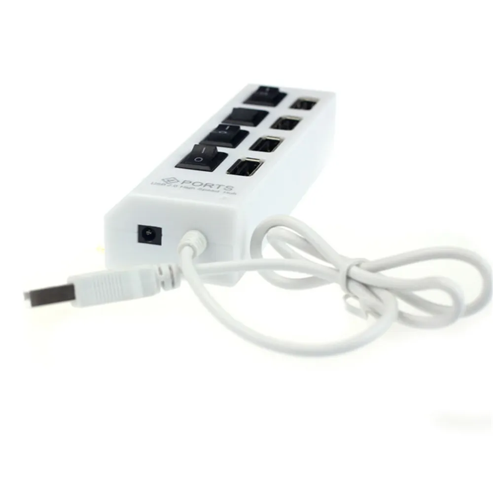 Новый USB 2 0 4 порта питания вкл/выкл переключатель LED концентратор с микро портом