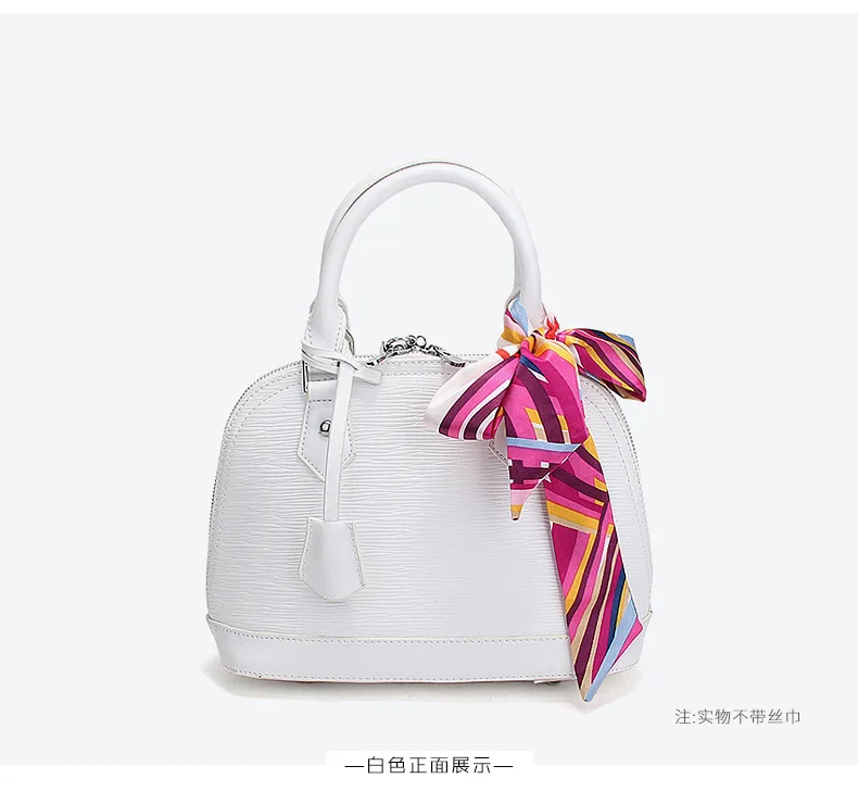 New Cowhide Female Entrapment Signature Shell cow Leather Female Packets Shoulder Hand Strap Bag
