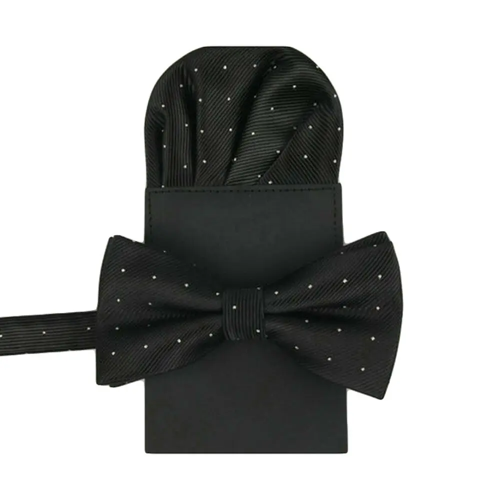 Мужской предварительно Завязывающийся бантик складной карманный квадратный