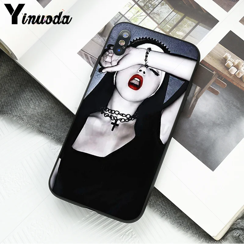 A15 Yinuoda Sister nun TPU Мягкий силиконовый черный чехол для телефона для Apple iPhone 8 7 6 6S Plus X XS MAX 5 5S SE XR Чехол для мобильного телефона - Цвет: A15