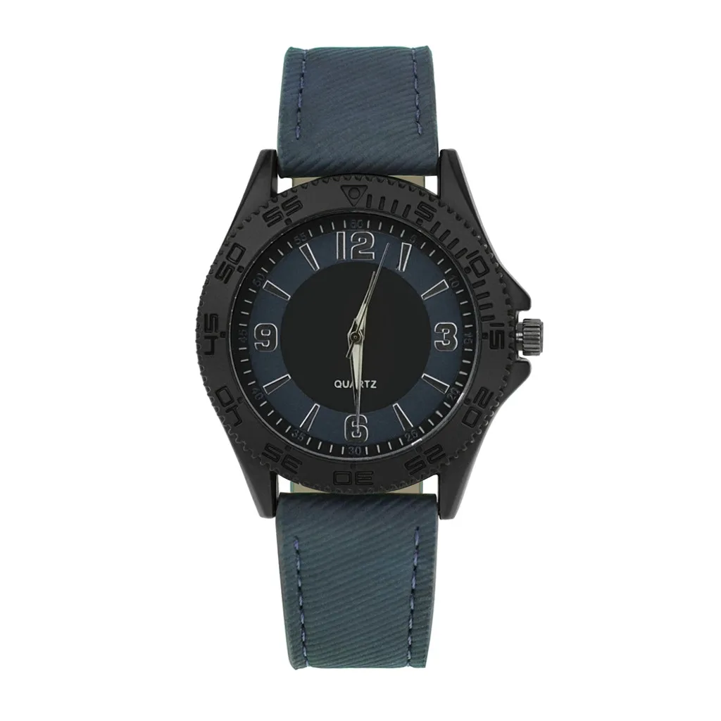 Reloj 2018 Модные кварцевые мужские часы с большим циферблатом кожаные спортивные