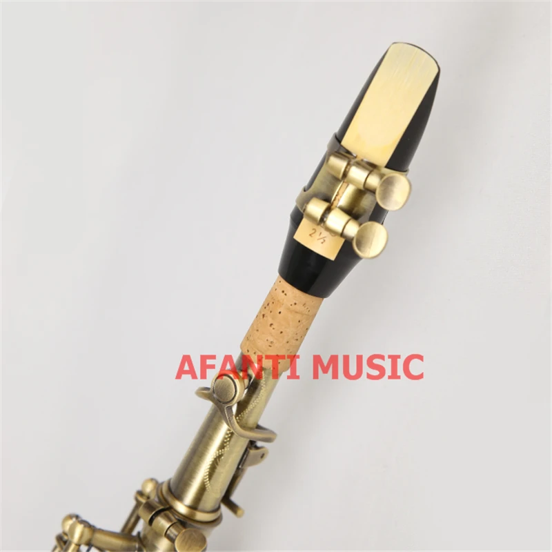 Afanti музыка Bb тон/латунный корпус/Бронзовый сопрано саксофон (ASE 935)|soprano saxophone|saxophone