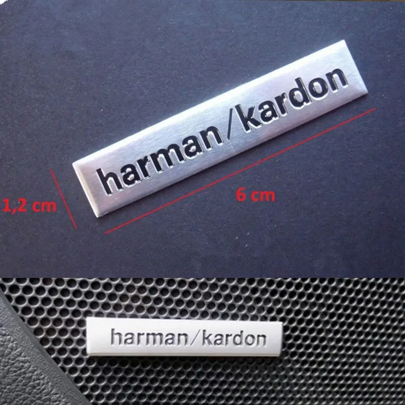 4 шт. 6х1 2 см Harman/Kardon Hi-Fi динамик аудио 3D наклейка алюминиевая эмблема Harman эмблемы и