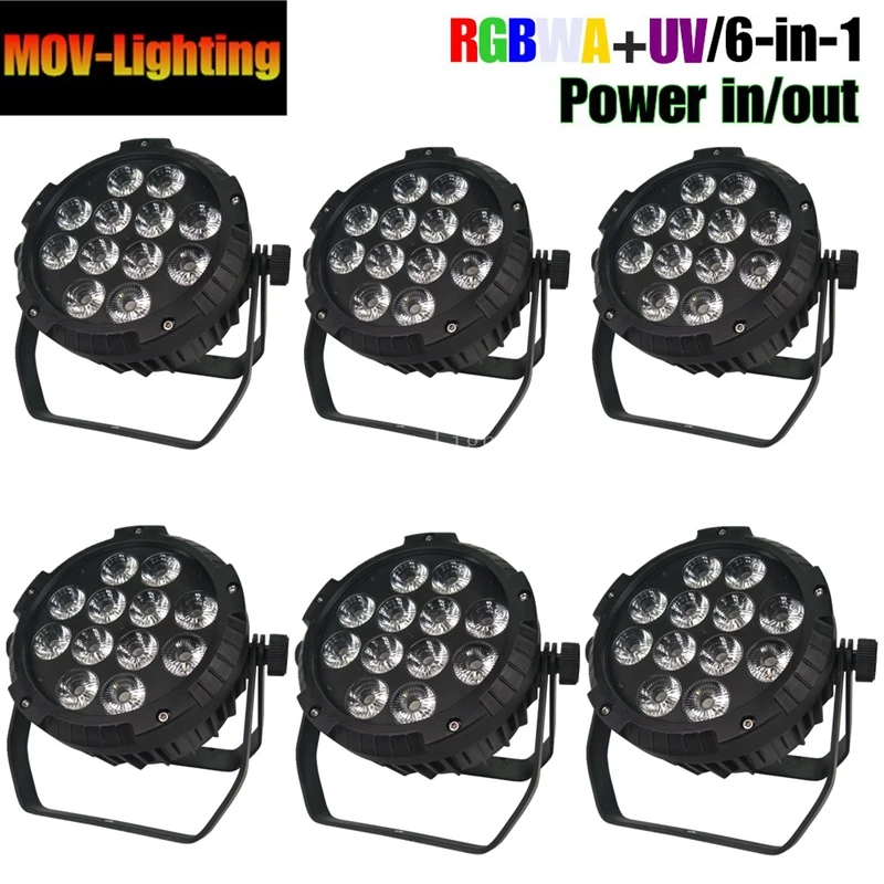 6 шт./лот профессиональное сценическое освещение led par rgbwa uv dmx автоматический звук