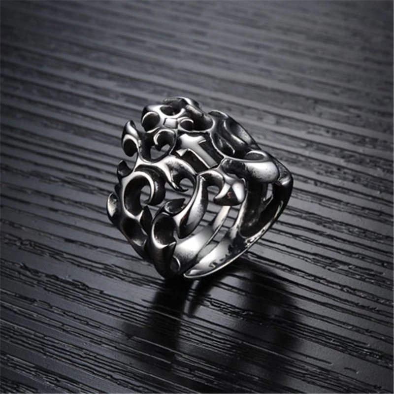 Высокая конец мода Выдалбливают кольцо восстановление древних путей Титана