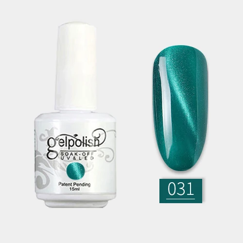 15 мл Nail Art Vernis Полупостоянный замачиваемый фиолетовый кошачий глаз Магнитный Гель-лак Светодиодный УФ-гель для ногтей магнитный гель синий желтый - Цвет: 031