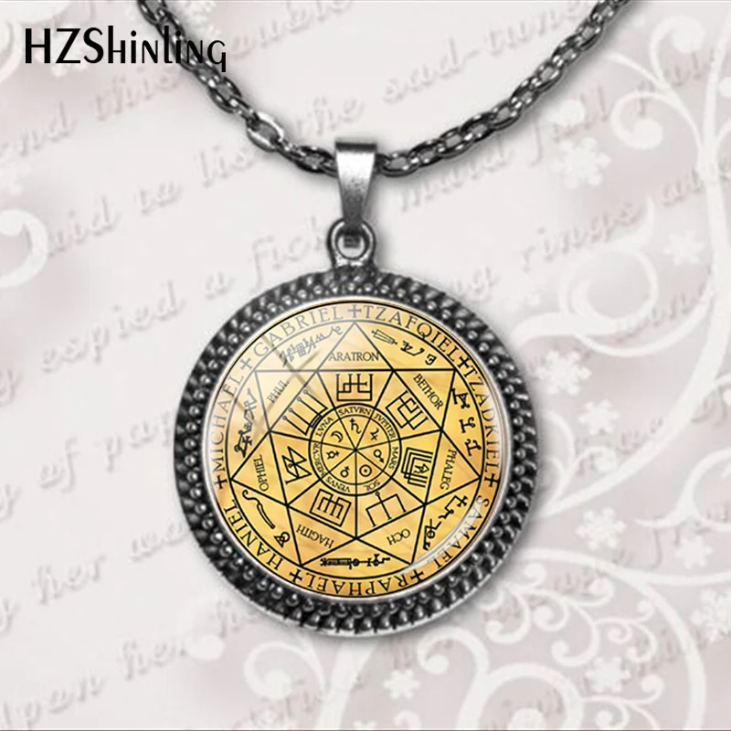1 Подвески с принтом Seven Archangels, колье для мужчин, серебряное ожерелье для женщин и мужчин, подарки, аксессуары для ювелирных изделий - Окраска металла: 1