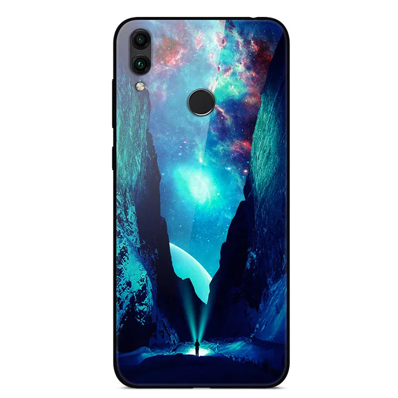 Tempered Glass Case For Huawei Honor 8C Case Hard PC Back Cover For Huawei Honor 8C Phone Cases Soft Bumper Coque on Honor8C 8 C