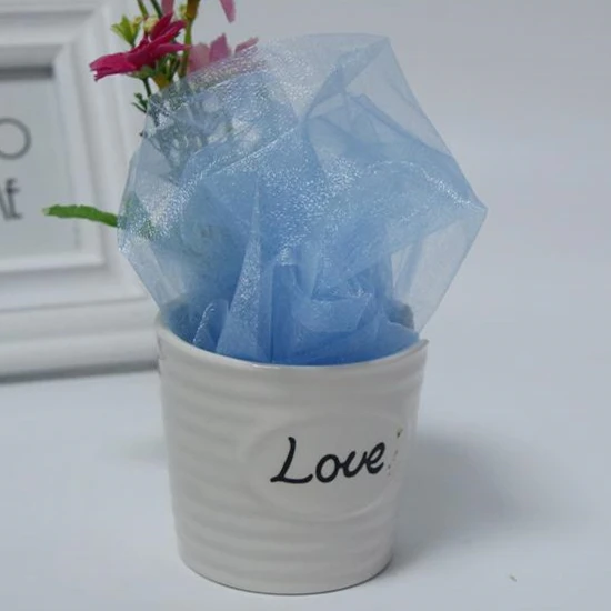 Light Blue 48 см 10 м Mariage пряжа Тюль рулон прозрачной органзы ткань день рождения, мероприятие, вечеринка принадлежности для украшения свадьбы Baby Shower - Цвет: Light Blue