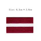 Вышитый Флаг Латвии, оптовая цена, городской фальг, железный пришивной 100% стежков, немецкие нагрудные значки для одежды, военный значок