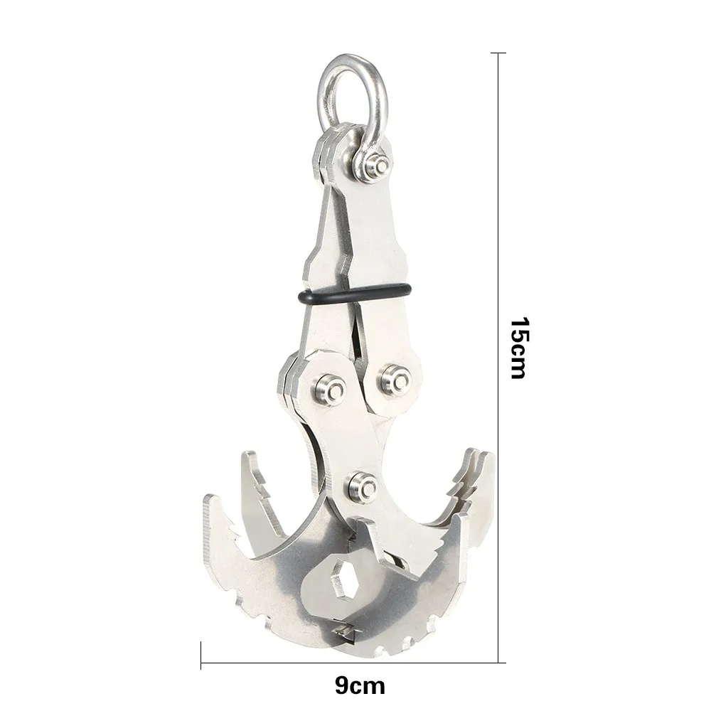 Многоцелевой Магнитный складной крюк из нержавеющей стали для выживания карабин