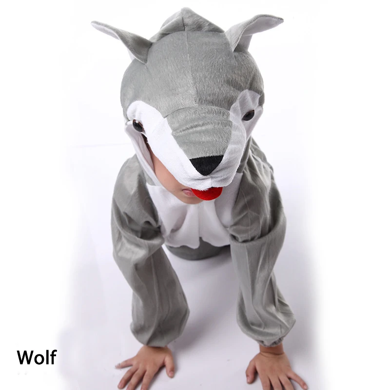 Детский костюм для косплея с изображением животных поросят волка тигра|cosplay