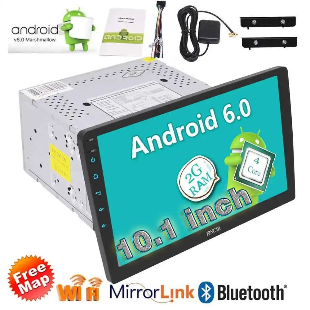 10 1 &quotAndroid 6 0 стерео головное устройство 2 Din Автомобильный gps навигации Bluetooth