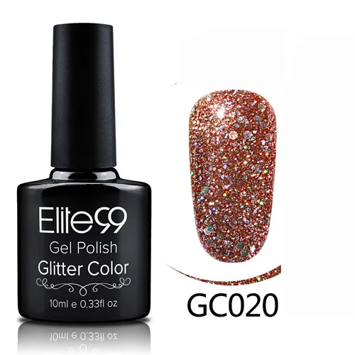 GC020 Elite99 10 мл УФ гель лак для ногтей Блестящий Цветной Гель-лак замачиваемый Гель-лак для ногтей Полупостоянный УФ-гель - Цвет: GC020