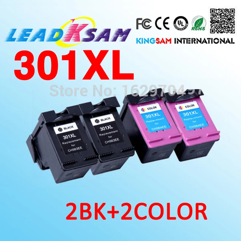 4х Новый чернильный картридж совместимый с принтером hp301 301XL 301 DeskJet 1050 2050 2050s 2510 3050a