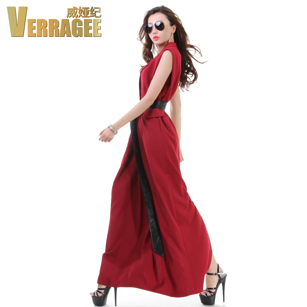 Verragee 2015 spring and summer new high-end European American big temperament was thin dress loose skirt large size women | Женская