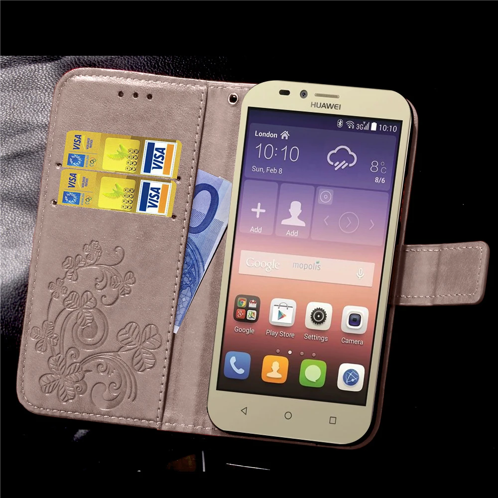 Чехол из искусственной кожи для Huawei Y635 откидной Ascend Y 635 Y625 чехол телефона с
