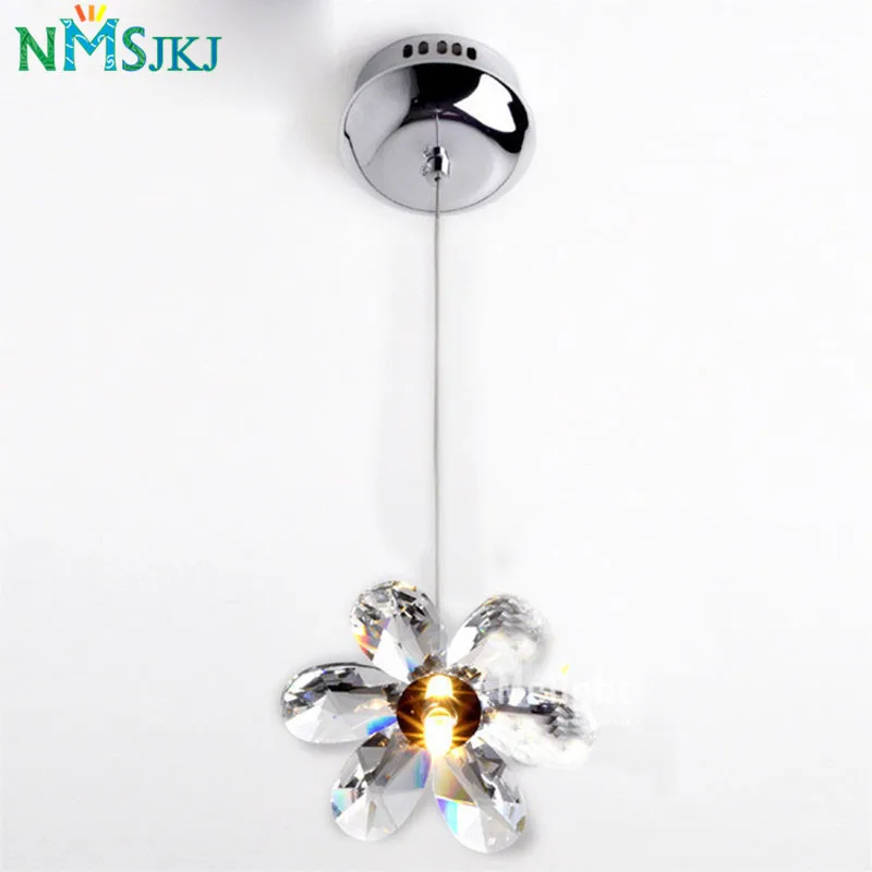 DIY Мини Современные цветочные хрустальные подвесные светильники Подвесная лампа
