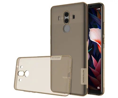 Brown NILLKIN Nature чехол для Huawei Mate 10 Pro чехол для телефона из ТПУ, прозрачный, мягкий чехол люксовый бренд с в розницу посылка - Цвет: Brown