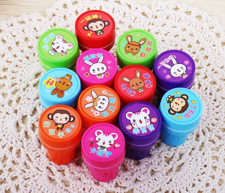60PCS Self-ink Stamps Kids toy Party Favors Event Supplies for Birthday Gift Boy Girl Goody Bag Pinata Fillers Fun Stationery | Игрушки и