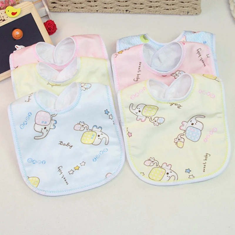1Pc Baby Cotton Bibs Kids Girl Boy Children Cartoon Waterproof Dinner Feeding Bib Infant Newborn Burp Cloths Random Color | Детская