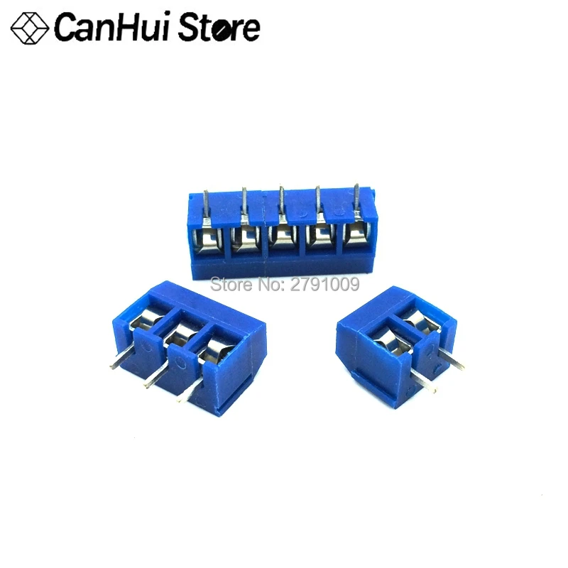 20 шт. KF301-2 P 3 P винт 5,0 мм клеммный блок 2 Pin 3 Pin pcb клеммный блок соединитель синий, зеленый, красный и черный выбор