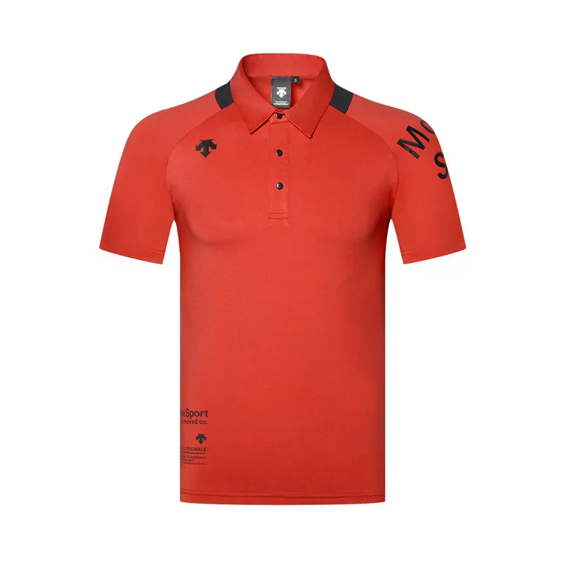 QMen Спортивная футболка с коротким рукавом DESCENTE Golf, 3 цвета, одежда для гольфа, S-XXL на выбор, свободная рубашка для гольфа
