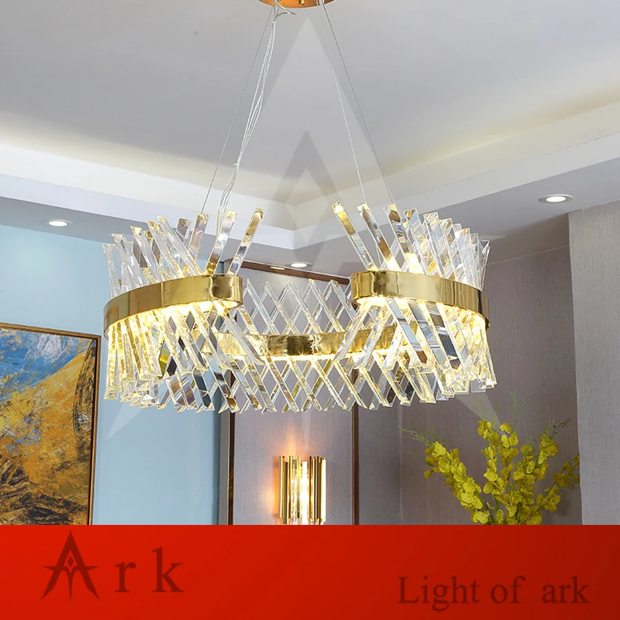 Постмодерн Led Хрустальные подвесные светильники Новый дизайн гостиной