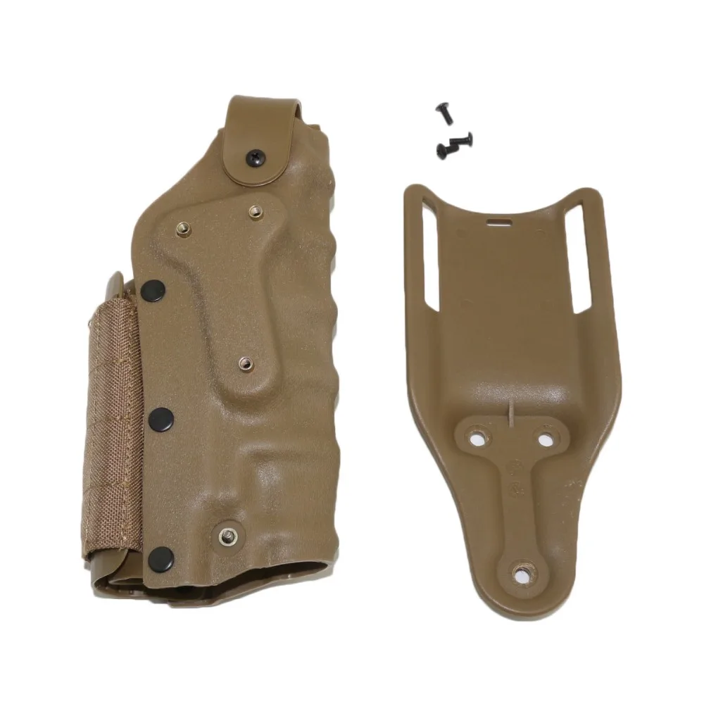 

Tactical Left/ Right Handed 3280 Waist Pistol Holster W/ Flashlight Holder for Airsoft Glock 17 19 Beretta M9