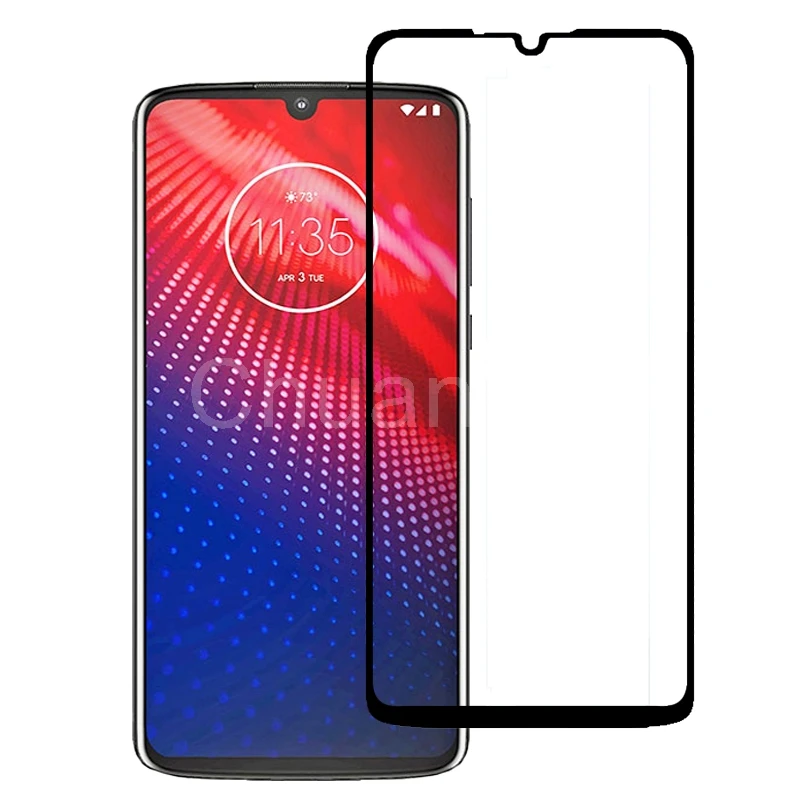 Защитная пленка на весь экран для Motorola Moto Z4 устойчивая к царапинам закаленное