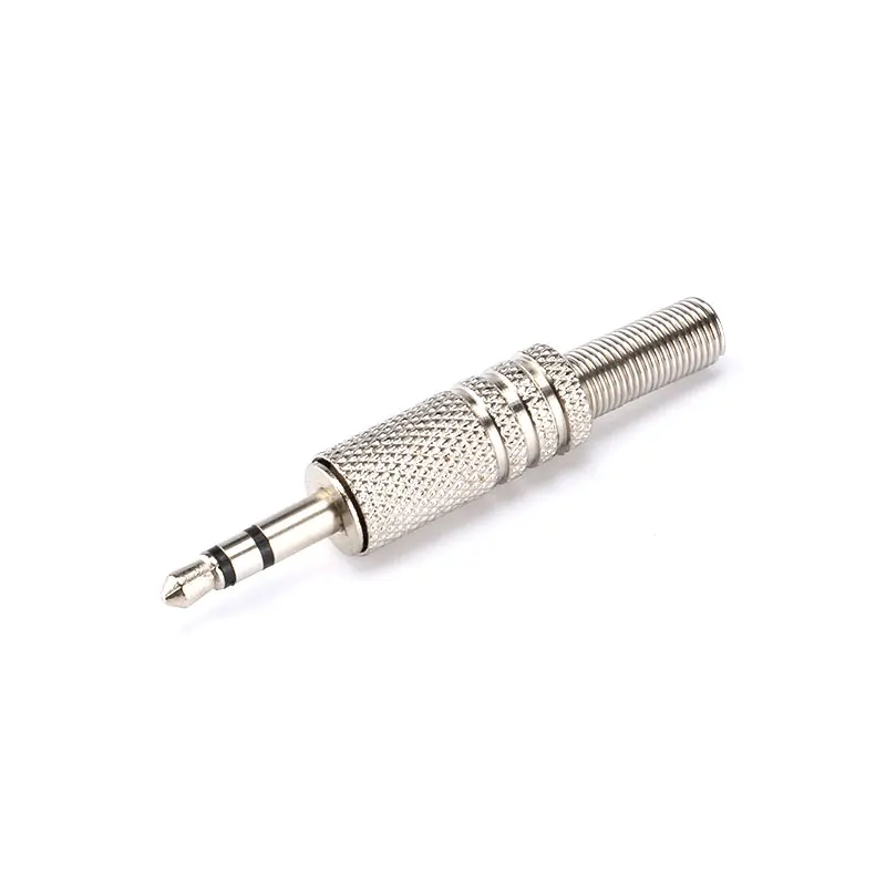 2 шт. стерео 3,5mm 1/8in Наушники DIY Мужской Аудио разъем Паяные соединители для компьютеров ноутбуков Планшеты MP3 Лидер продаж - Цвет: 2pcs silver plated