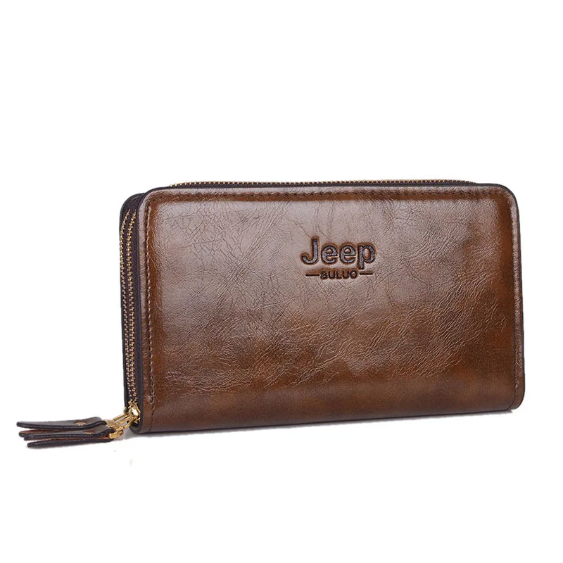 Новый Jeep на молнии для Для мужчин кошелек многофункциональный сумки длинный из